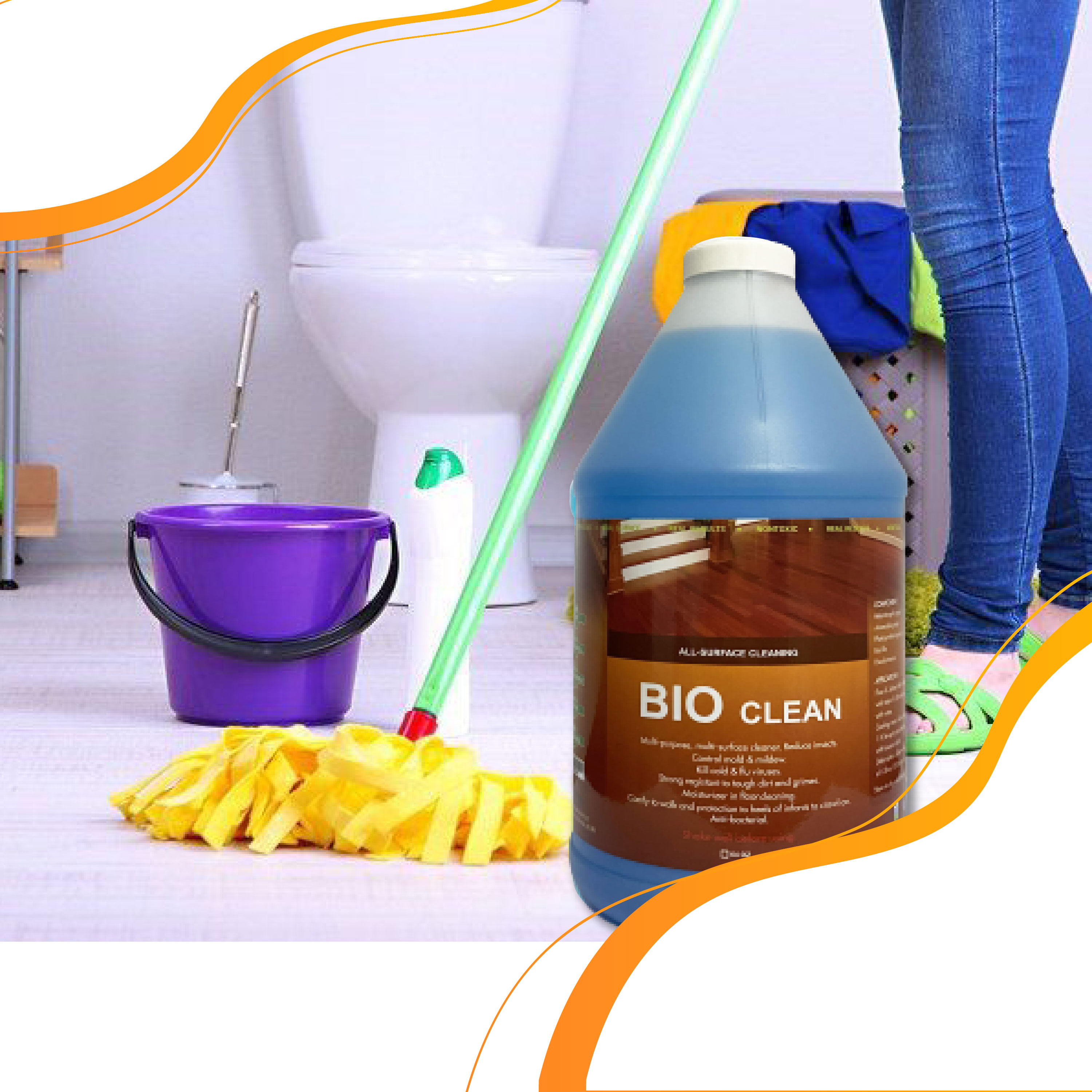 Nước Lau Sàn, Khử Mùi Sinh Học Hữu Cơ BIO CLEAN (Chai 2 lít)