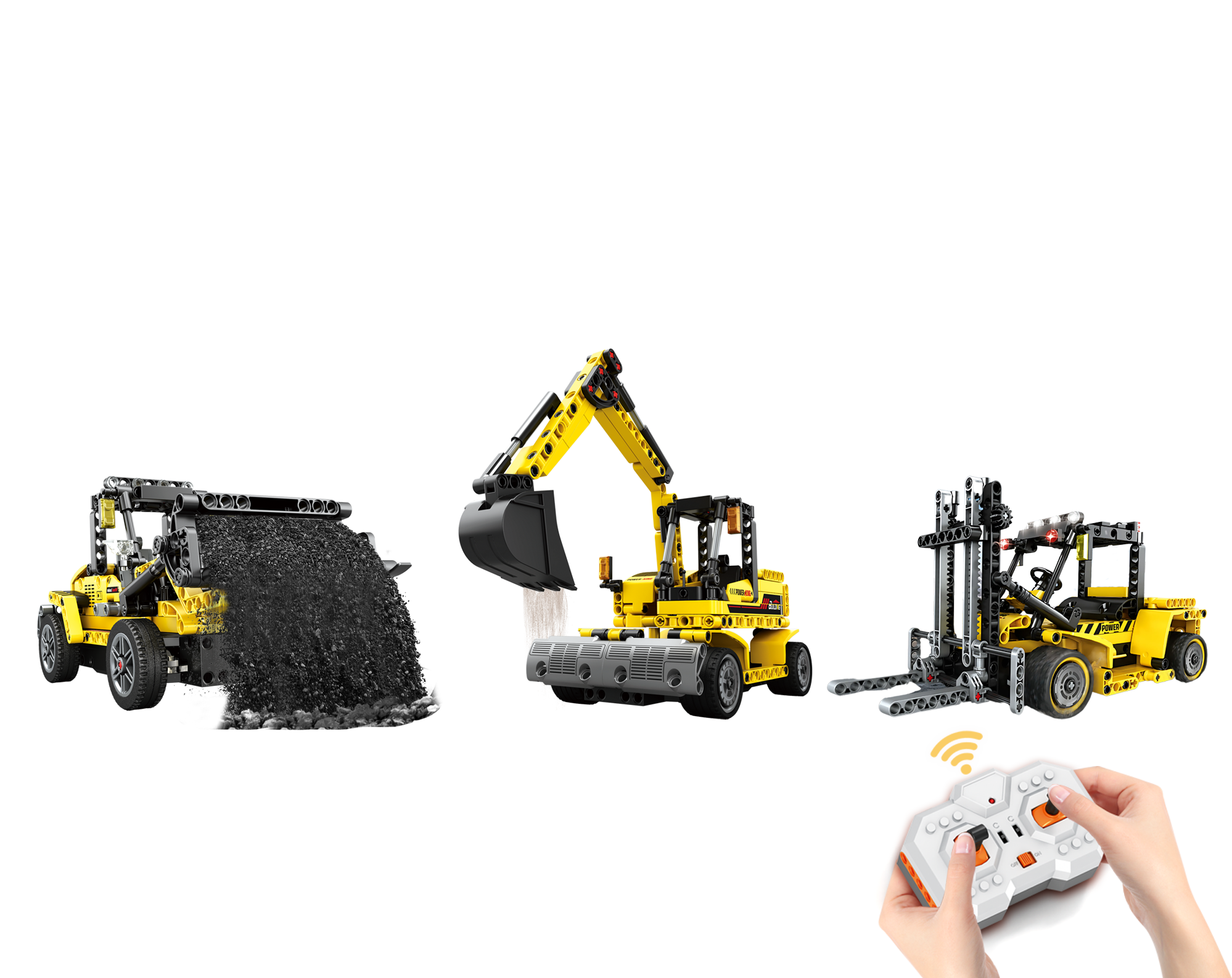 MINGDI - 8710 - Lắp Ráp Xe Nâng Kỹ Thuật Điều Khiển Từ Xa Tỉ Lệ 1:2