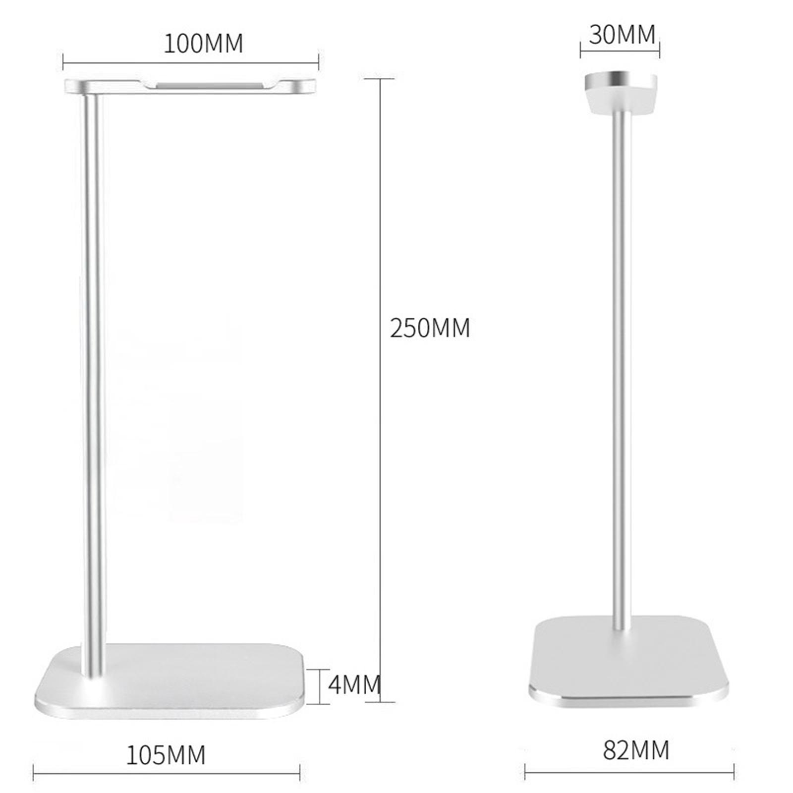 Aluminum Alloy Headphone Stand Headset Stand for All Headphones Size Headset Holder Hanger with Base for Desktop Organization Display
