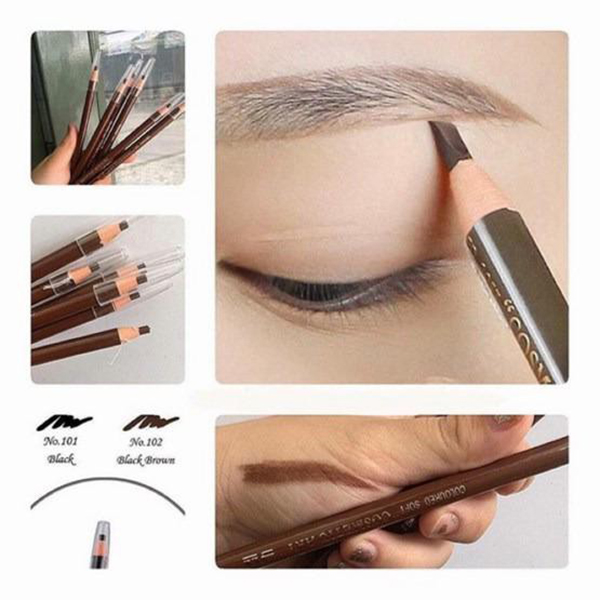 Chì mày xé Suri Eyebrow Pencil Hàn Quốc No.101 Black tặng kèm móc khoá