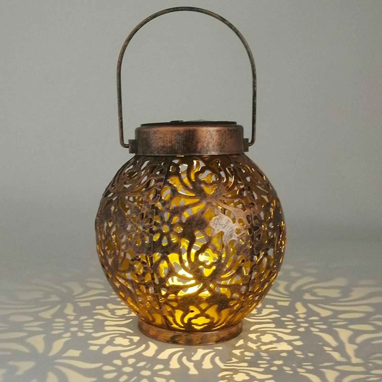 Outdoor Solar Lanterns with Handle Solar Lamp Solar Lantern Bronze