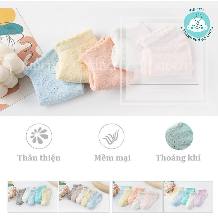 Set 5 Đôi Tất Cho Bé, Tất Trẻ Em Chất Cotton Hàng Chất Lượng Cao