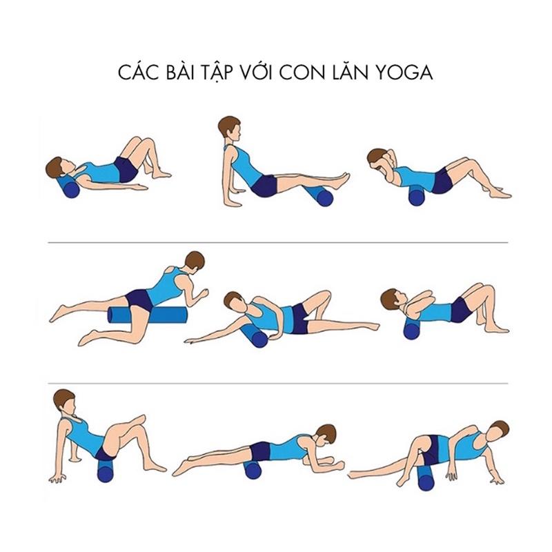 Con lăn giãn cơ foam roller, con lăn massage giúp thư giãn cơ tập gym, yoga tại nhà. Hàng đẹp.