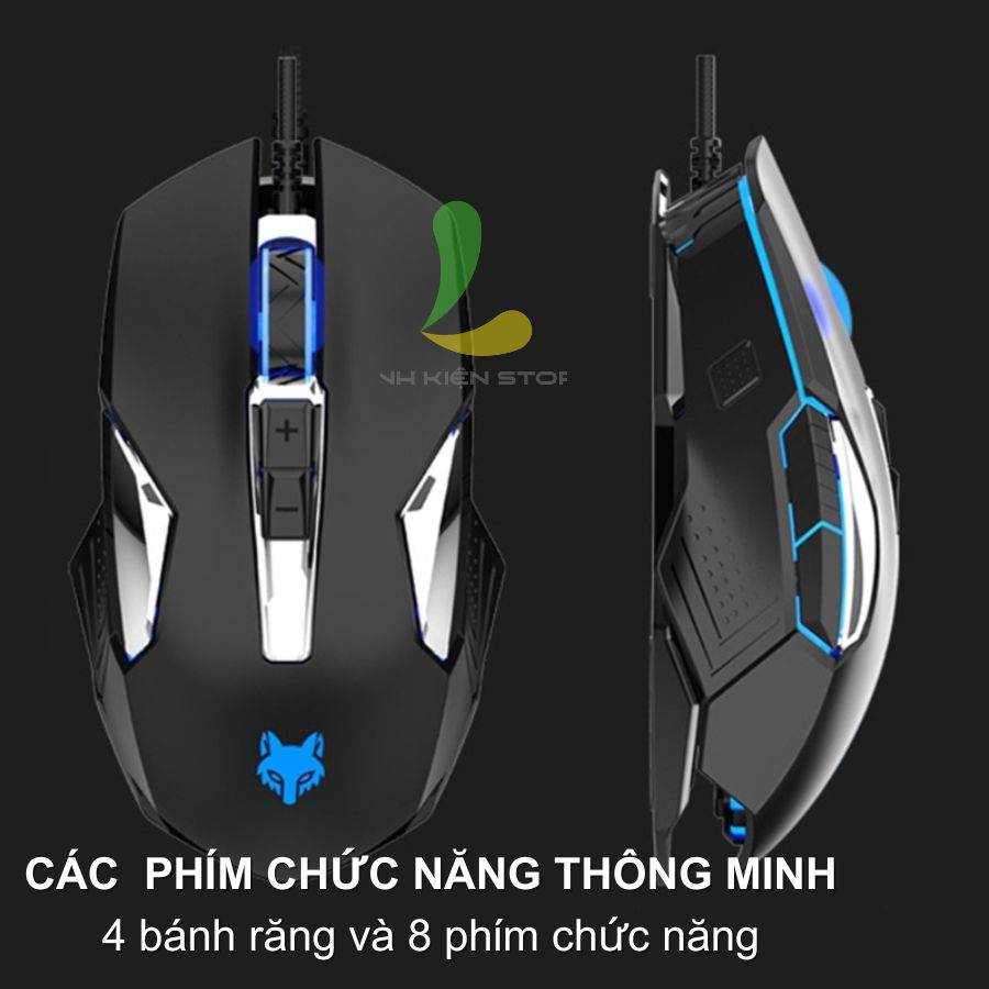 Chuột máy tính XUNFOX XYH19  - Chuột gaming giá rẻ có dây cắm USB tích hợp hiệu ứng ánh sáng nhiều màu sắc - Hàng nhập khẩu