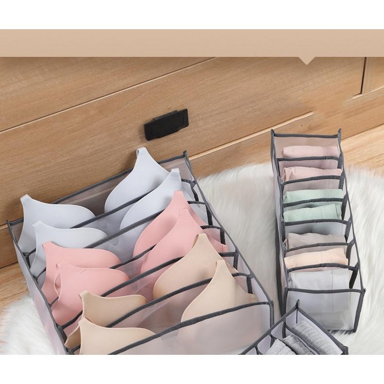 Túi chia ngăn đựng quần áo LivingC, túi đựng đồ lót, khay chia quần áo hộp đựng đồ gấp gọn tiện lợi.