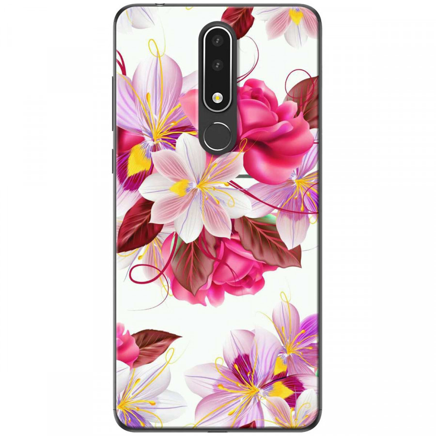 Ốp lưng dành cho Nokia 3.1 Plus Hoa hồng trắng