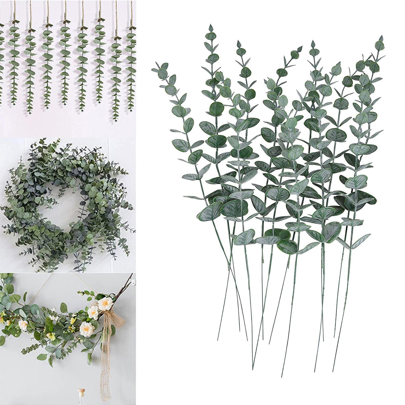 Artificial Eucalyptus Stems   Leaves for Wedding Decor 12pc