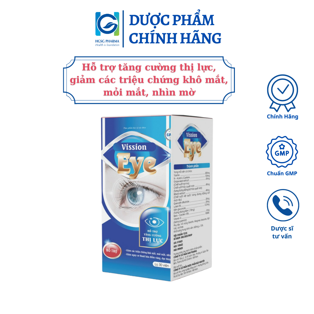 Bộ sản phẩm HGSG Pharma GINTAMIN GINGSENG GOLD & VISSION EYE