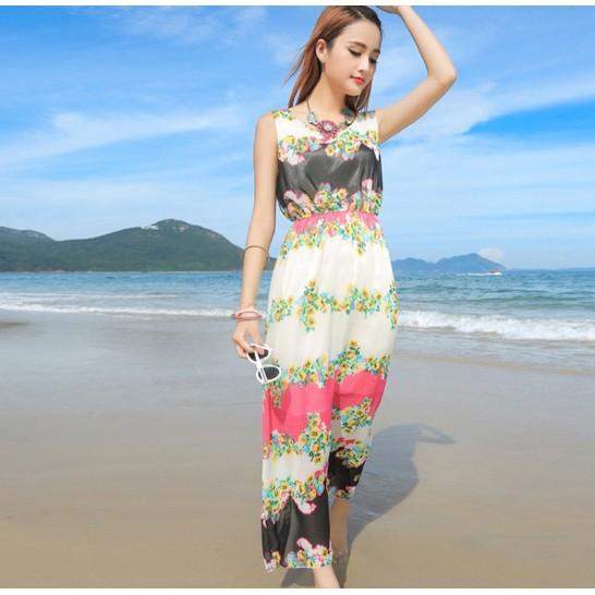 Đầm Maxi Hoa Đi Biển Quảng Châu