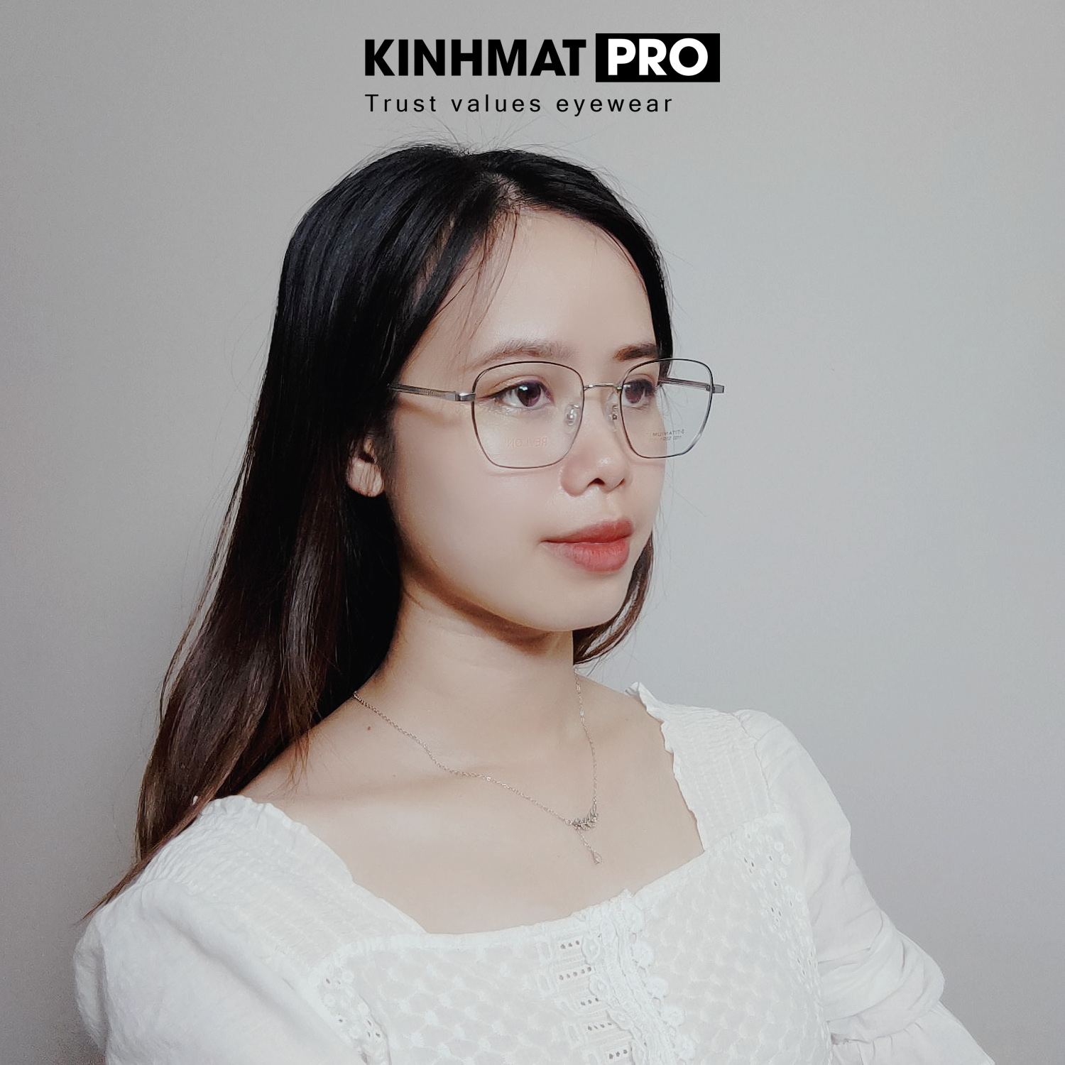 Gọng kính cận kim loại cao cấp, gọng kính nữ teen cao cấp - Kính mắt Pro