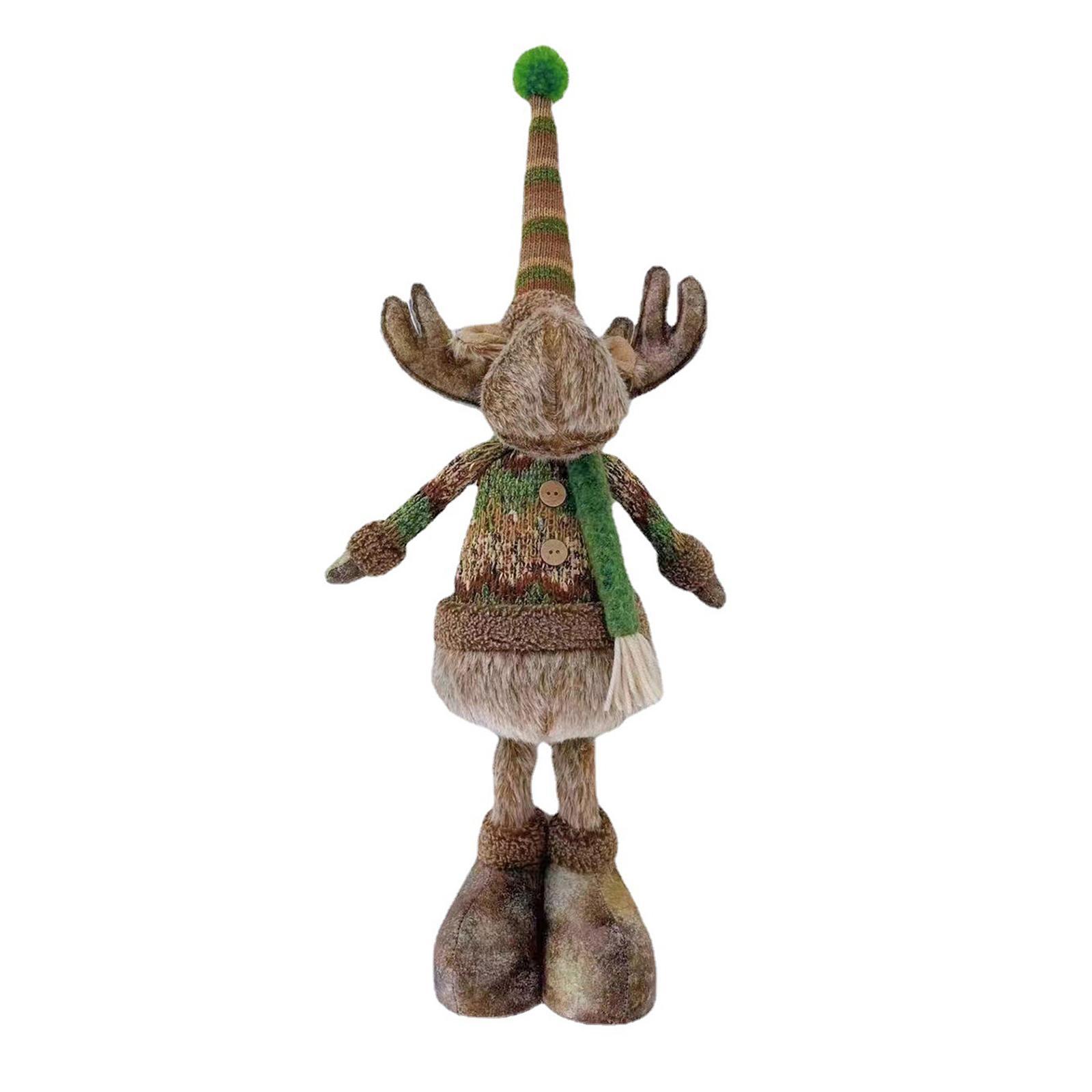 Christmas Reindeer Plush Toy Sculpture Hanging for Table Bedroom Decor