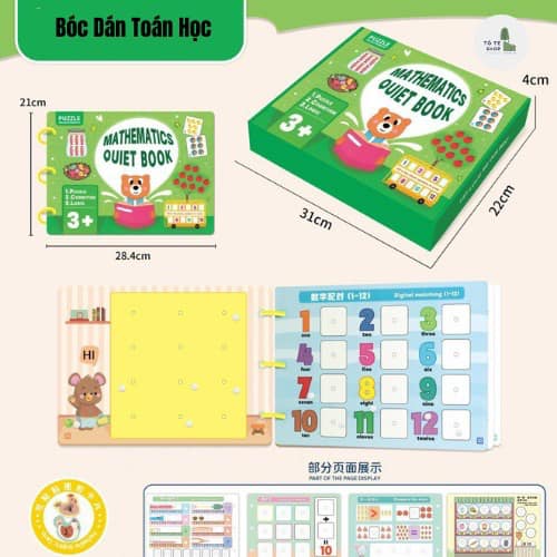 Đồ Chơi Trẻ Em, Học Liệu Bóc Dán Montessori, Sách Bóc Dán Toán Học, Asstar Đồ Chơi Giáo Dục