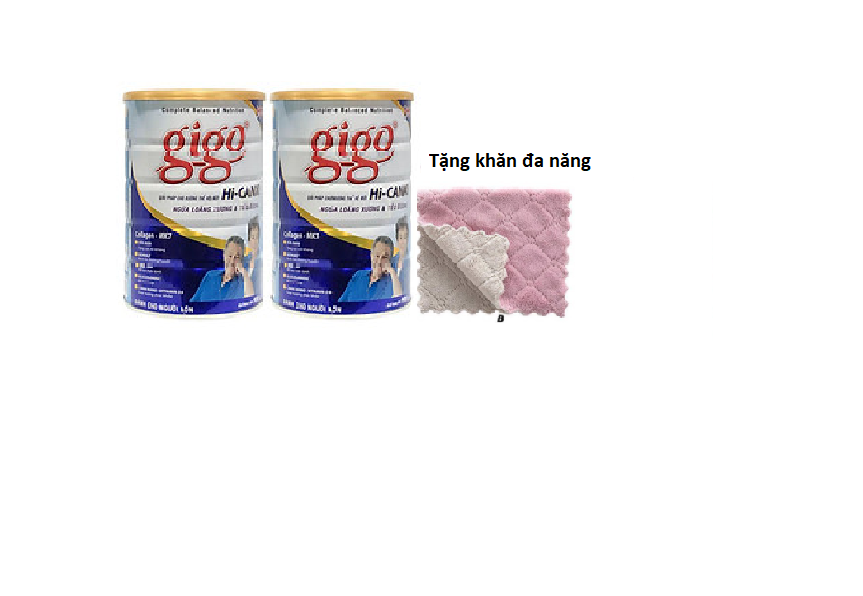 Combo 2 Hộp Sữa Bột Hi-CANXI GIGO – Dành Cho Người Trưởng Thành – Ngăn Ngừa Loãng Xương &amp; Tiểu Đường – Hàng Chính Hãng
