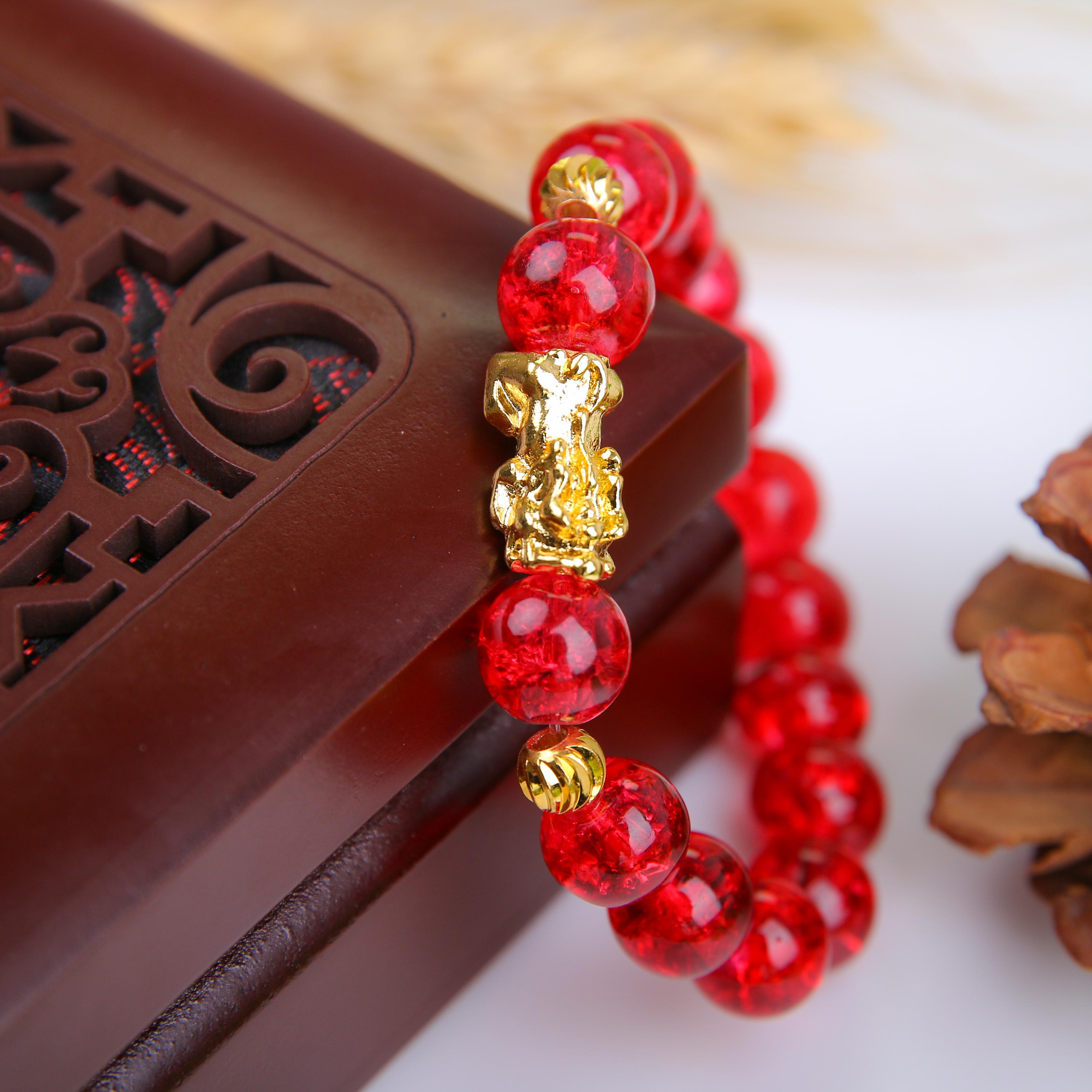 Vòng Tay Tuyết Thạch Anh Mix Tỳ Hưu Mạ Vàng Cao Cấp - Thiết Kế Tinh Tế Sang Chảnh - Phụ Kiện Thời Trang Siêu Xinh, Hộ Vận Mạng Lại May Mắn Cho Mọi Người