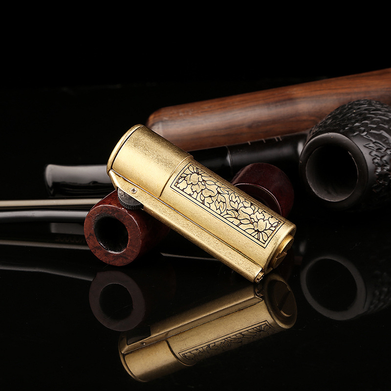 Vỏ Hột Quẹt Bật Lửa Xăng Đá Promise BNC001 Hoa Văn Đẹp Độc Lạ Cao Cấp - Dùng Xăng Bấc Đá