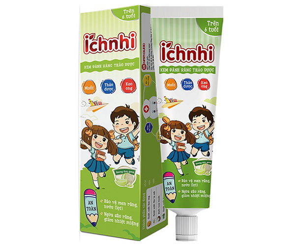 Kem đánh răng thảo dược Ích Nhi hương dưa gang 50g (trên 6 tuổi)