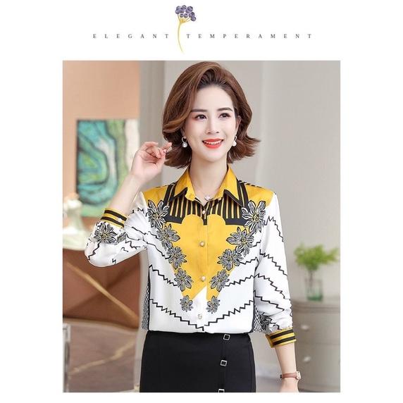 Áo sơ mi lụa trung niên cao cấp cực chảnh -hàng sẵn