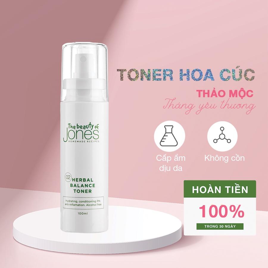 Toner cấp ẩm cho da mụn nhạy cảm The Beauty of Jones 100ml