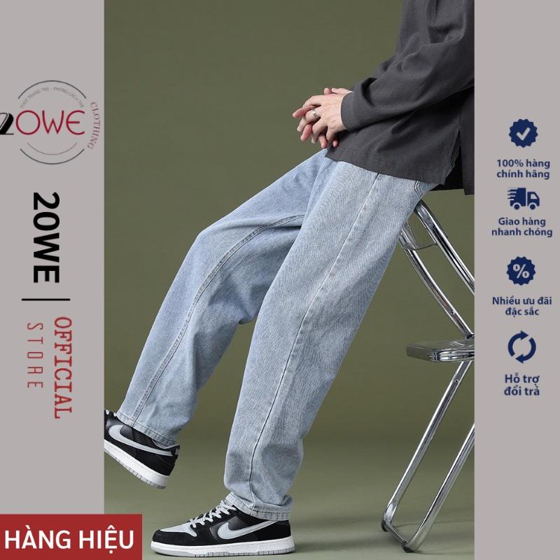 Quần Baggy Jean nam, nư Jeans nam unisex ống suông rộng 20WE hot hit 2021