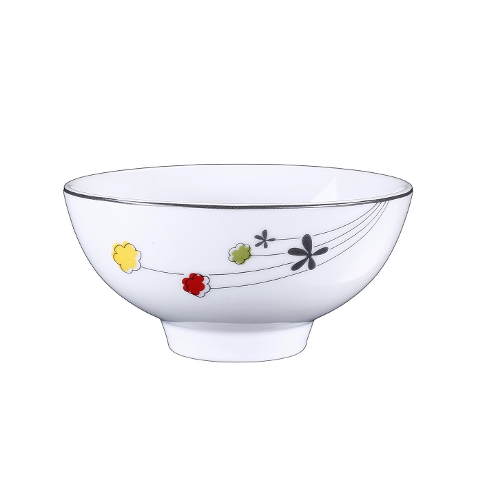 Combo 6 Chén Cơm Hoa Cẩm Vi Sứ Long Phương Cao Cấp