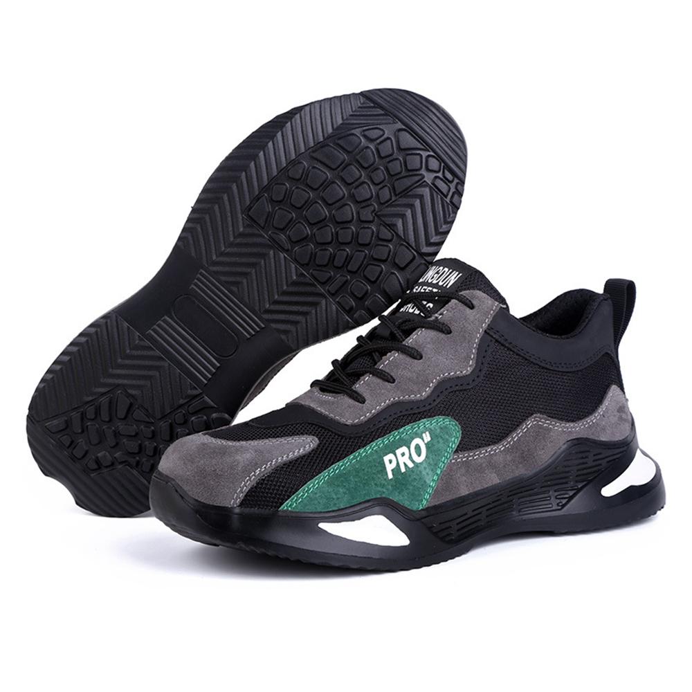 Men Work Shoes Lightweight Breathable Protective Shoes Safety Shoes Sneakers with Steel Caps