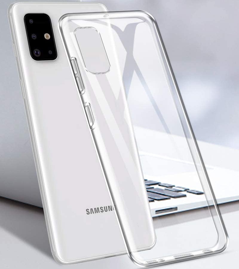 Ốp lưng silicon dẻo trong suốt mỏng 0.6mm cho Samsung Galaxy A51 hiệu Ultra Thin độ trong tuyệt đối chống trầy xước - Hàng nhập khẩu