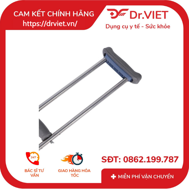 Nạng chống nách inox TAJERMY TJM-NN02 cao cấp (cặp)