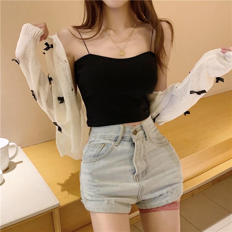 Áo 2 Dây Croptop Hàng Cao Cấp ,Chất Cotton Mịn, Đệm Nâng Đỡ Ngực Bao Đẹp VIP01