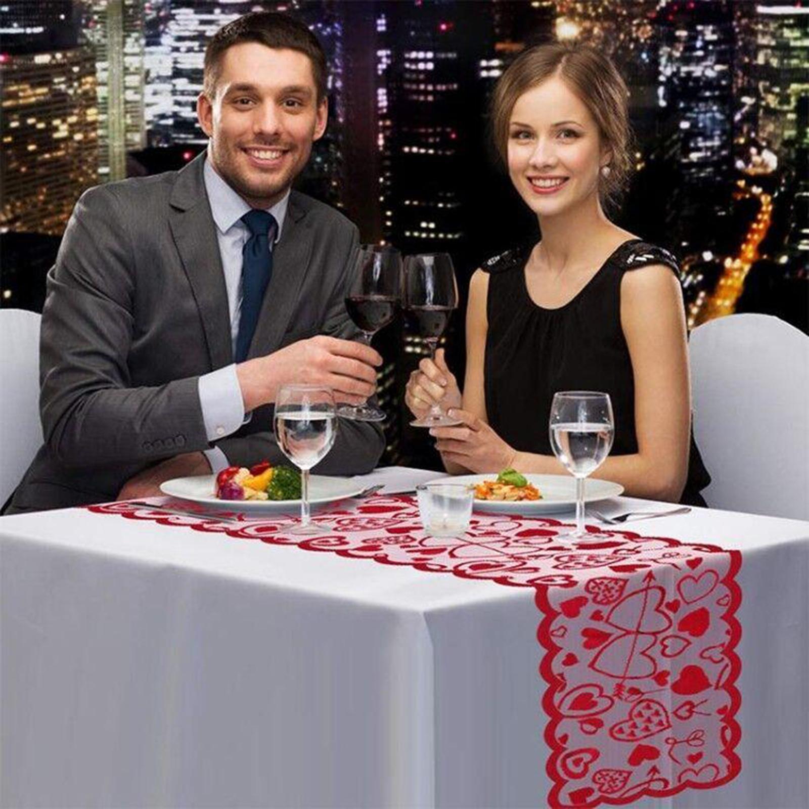 Love Table Runner Red  Decoration Table Placemat