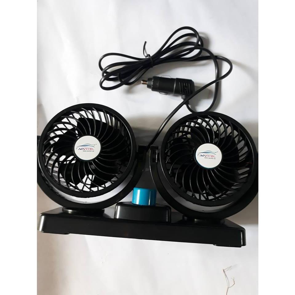 Deal Hot Deal Hot Quạt đôi mini trên xe ô tô _12V