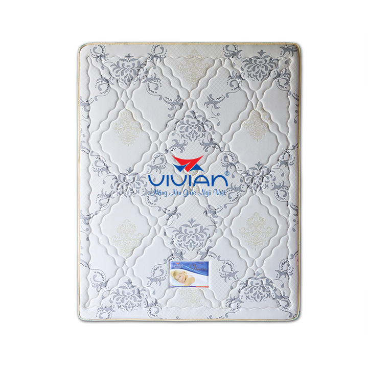 Nệm Lò Xo Túi 3 Viền VICTORIA Vivian - Vải Coton Damask Cao Cấp Có Chần