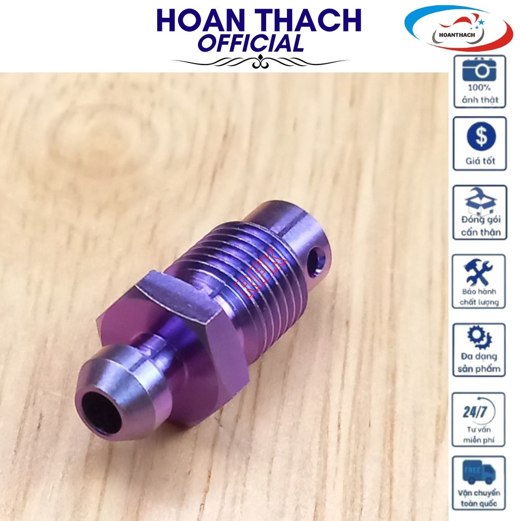 Ốc xả gió GR5 10L xanh tím ( heo dầu ) gắn cho nhiều dòng xe máy SP010305 (giá 1 con)