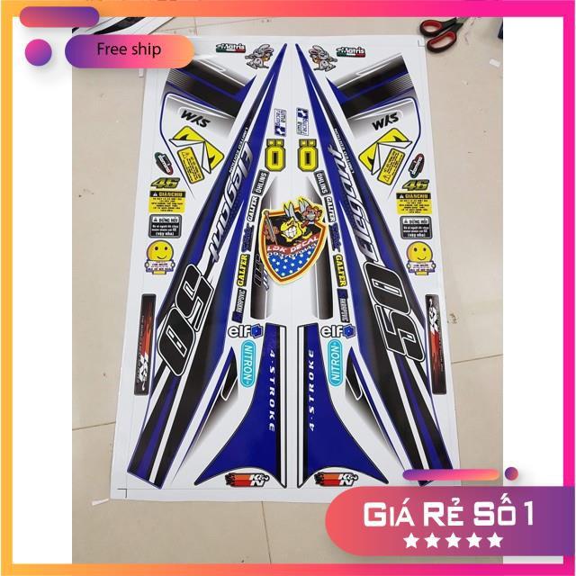 Tem rời dành cho Elegant mẫu zin trắng xanh 2