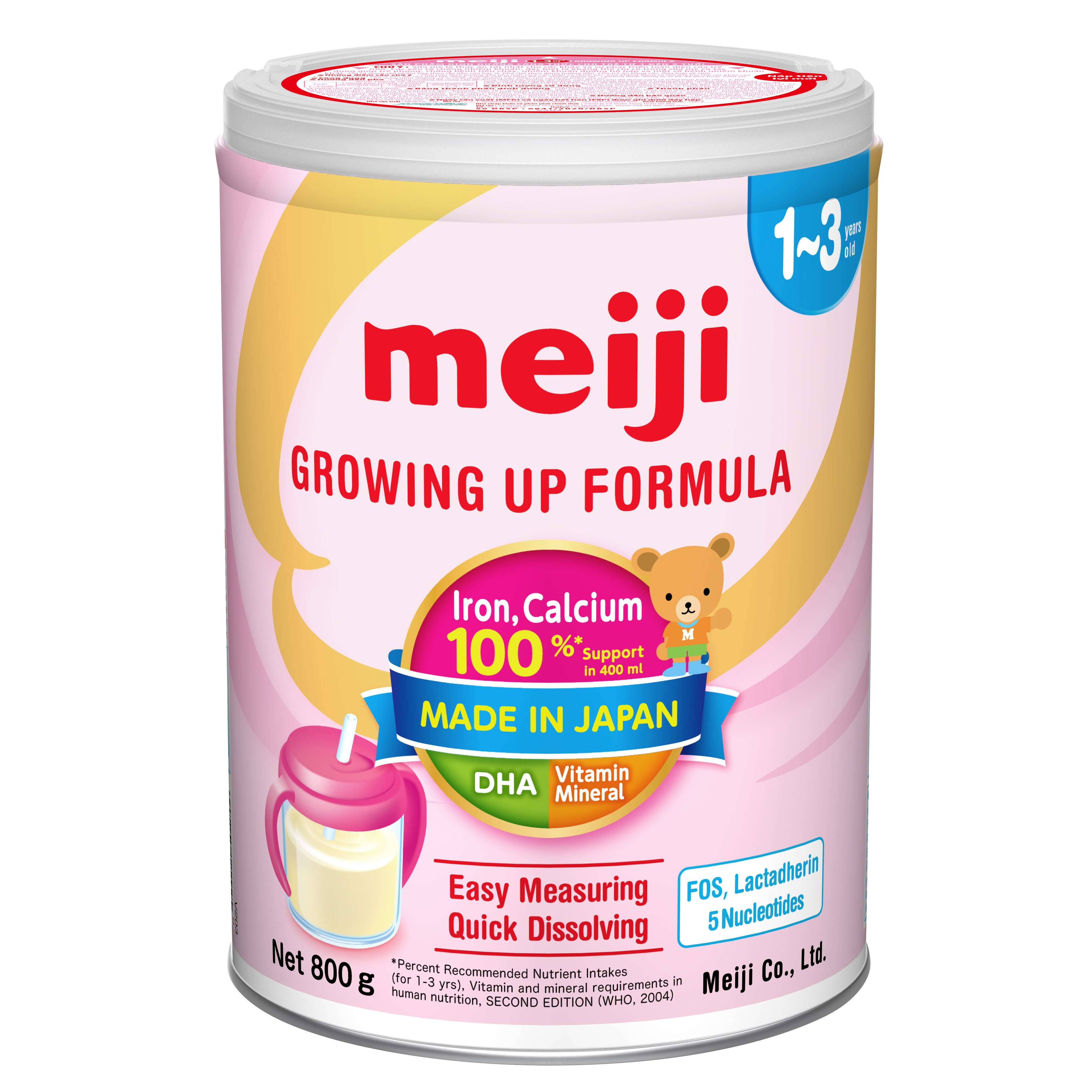 Sữa bột Meiji 1-3 tuổi Growing up Formula 800g (nhập khẩu chính hãng - mẫu mới)