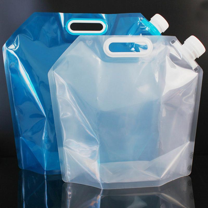 Drinking Water Bag 5L Outdoor Foldable Folding Collapsible Water Bags Container Camping Hiking Picnic BBQ Drinking Bag