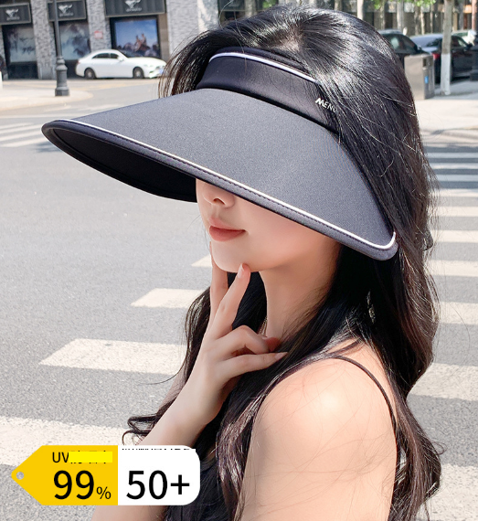 Mũ rộng vành chống nắng chống tia UV cao cấp mới, nón chống nắng nửa đầu rộng vành thời trang