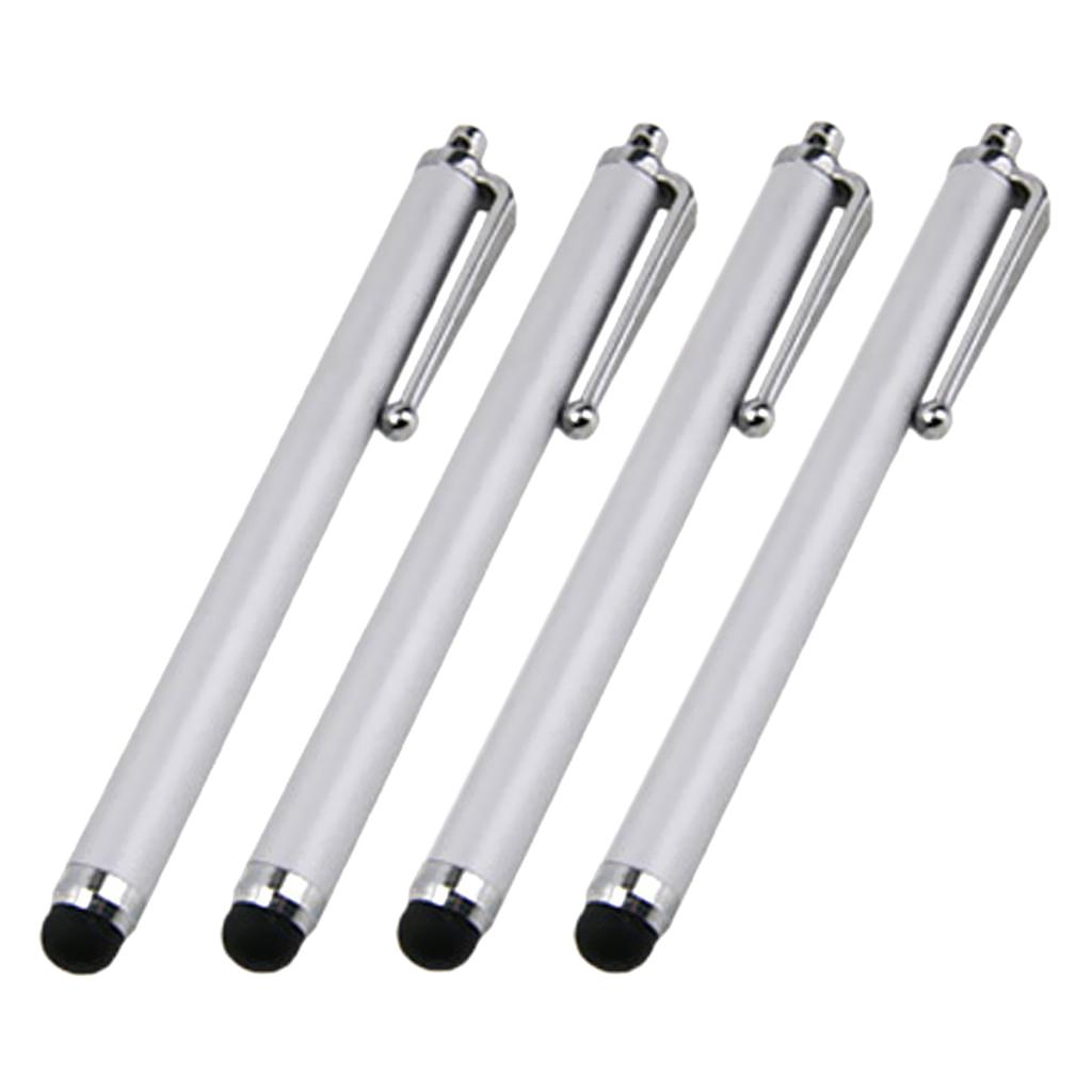 4pcs Universal Touch Screen Stylus High Sensitivity Capacitive Pen Silver