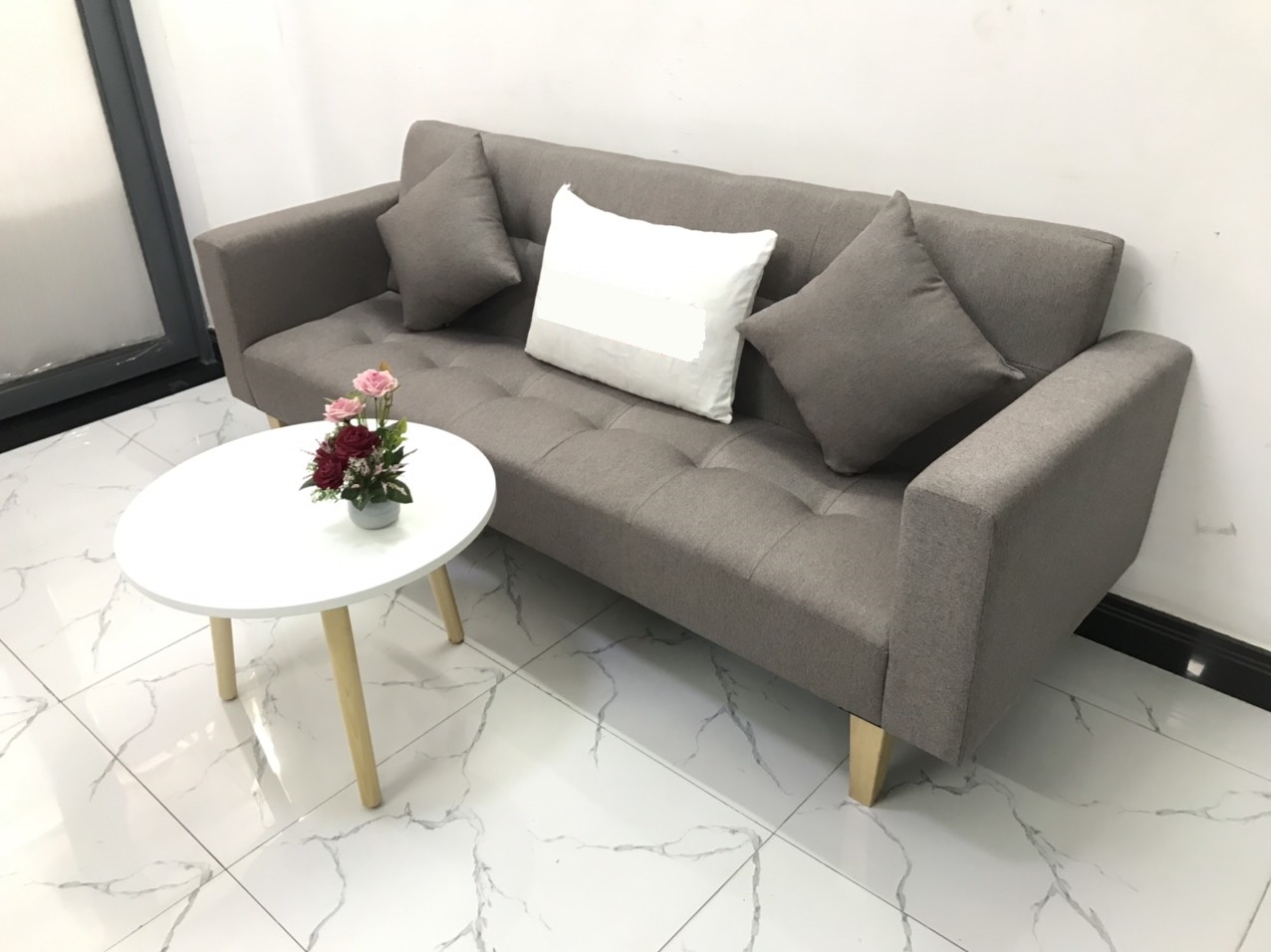 Bộ ghế sofa giường sofa bed tay vịn phòng khách salon linco12