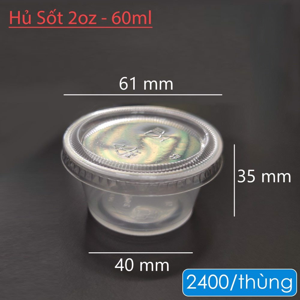 200 Hủ sốt 2oz - Hủ đựng nước chấm 50ml - Hủ đựng sốt 50ml - Hộp đựng nước chấm hải sản