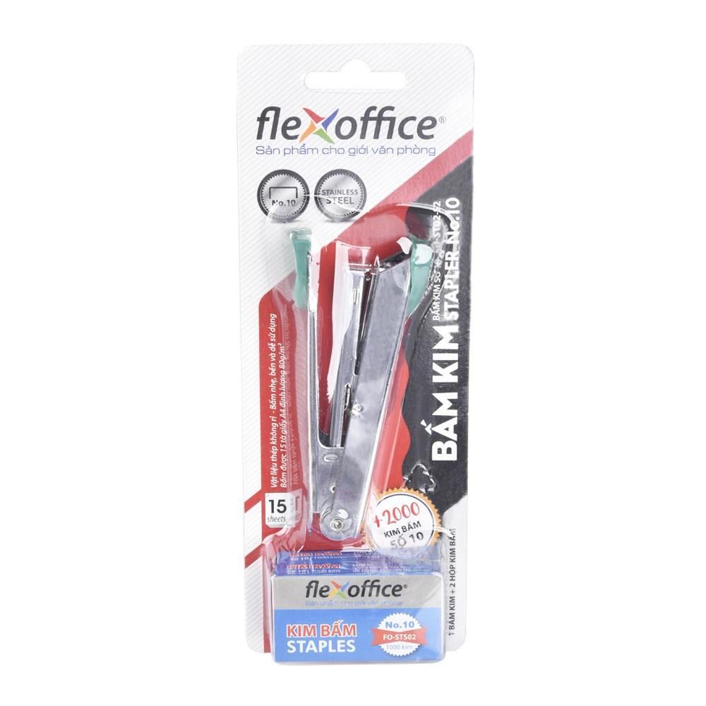 Bộ bấm kim số 10 và kim bấm Flexoffice FO-ST02-S2