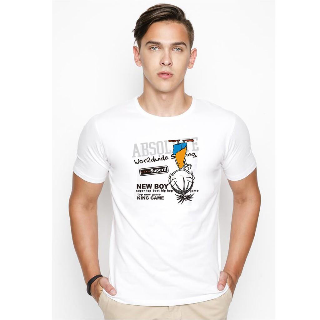 Áo thun nam in hình new boy king game vải dày mịn TEE19S26