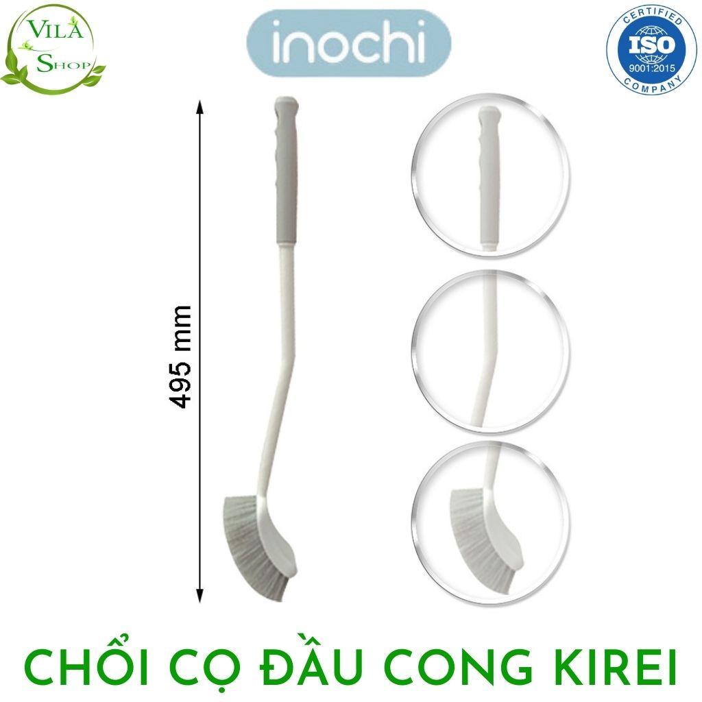 Chổi Cọ Toilet, Chổi Cọ Nhà Tắm Nhà Vệ Sinh ĐẦU CONG Kirei Inochi, Cán Cầm Dài Chắc Chắn