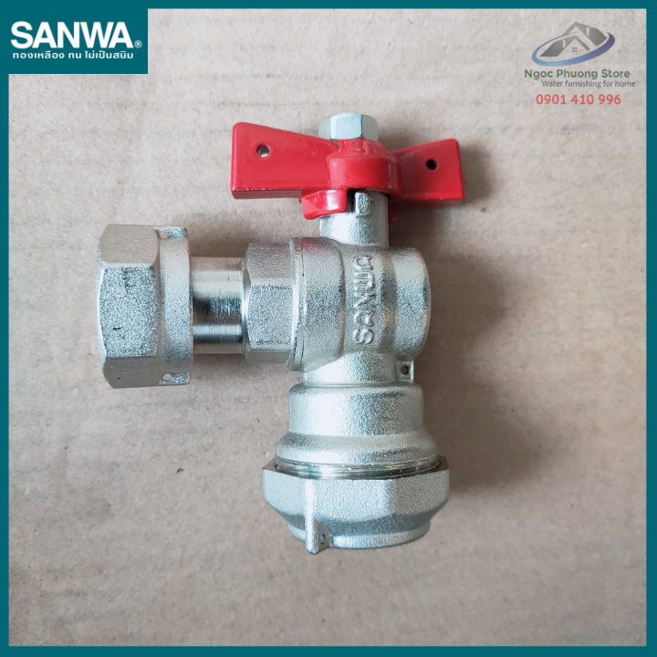 Van góc liên hợp Sanwa nhập khẩu, loại Có Van 1 chiều/không Van 1 chiều ABV 15CJ