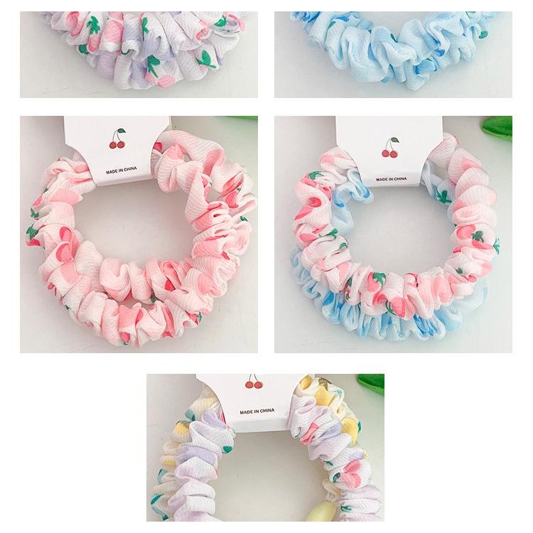 Dây cột tóc vải scrunchies nhỏ hình trái cây siêu dễ thương phiên bản Hàn Quốc DS1