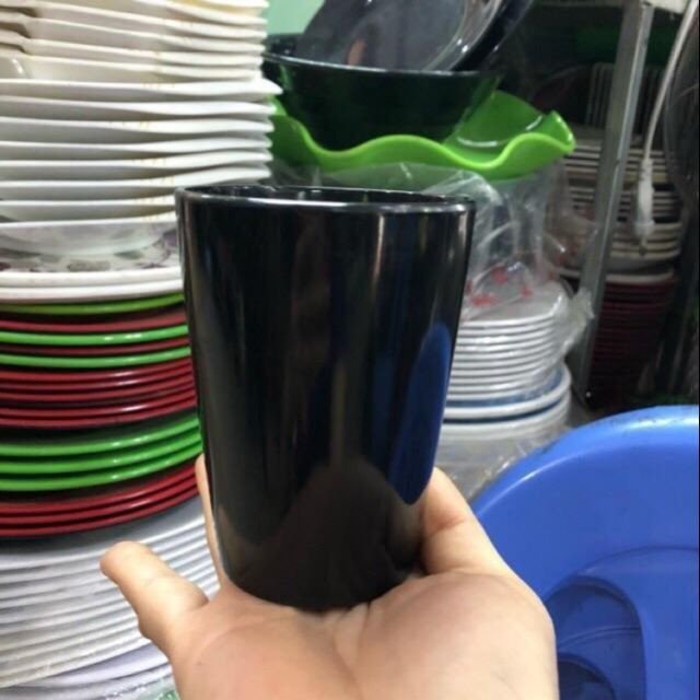 Cốc Phíp, Ly Nhựa Cao Cấp Melamine Đồ Nhà Hàng Nhà Bếp Màu Đen Sang Trọng