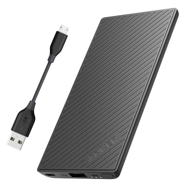 Pin Sạc Dự Phòng Anker Powercore Slim 5000mAh Kèm Cáp Sạc 1.0m - B1250 - Hàng Chính Hãng