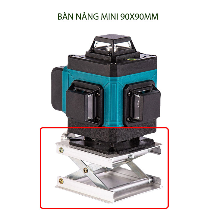 Bàn nâng mini dùng tay vặn, loại 90x90mm, mặt và đáy bằng nhựa hoặc nhôm tùy chọn