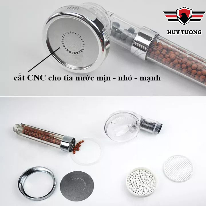 Vòi sen tăng áp, sen tắm cao cấp lọc nước công nghệ Nano tăng áp ( Full bộ và đầu vòi sen lẻ ) - Huy Tưởng