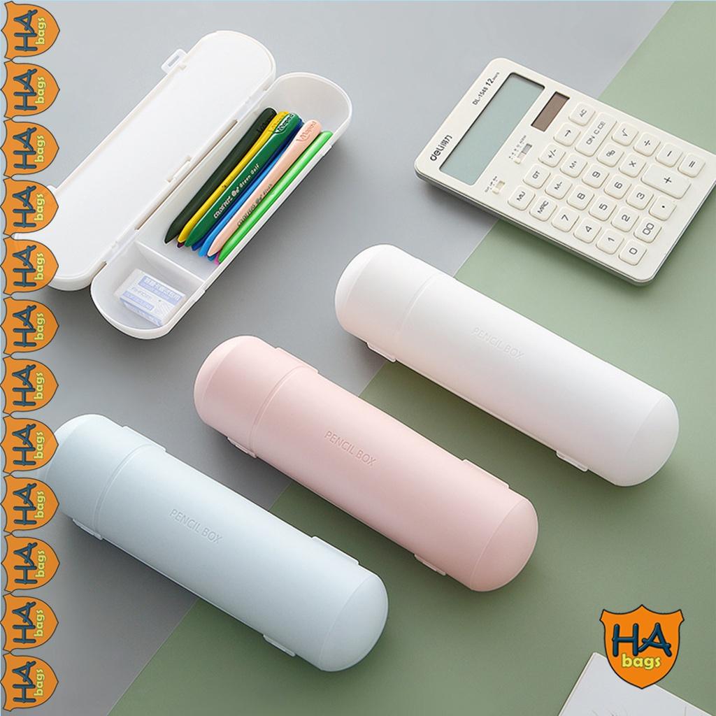 Hộp bút tròn nhiều ngăn chứa bút kích thước 22x6cm, dành cho học sinh, sinh viên, văn phòng HB1003