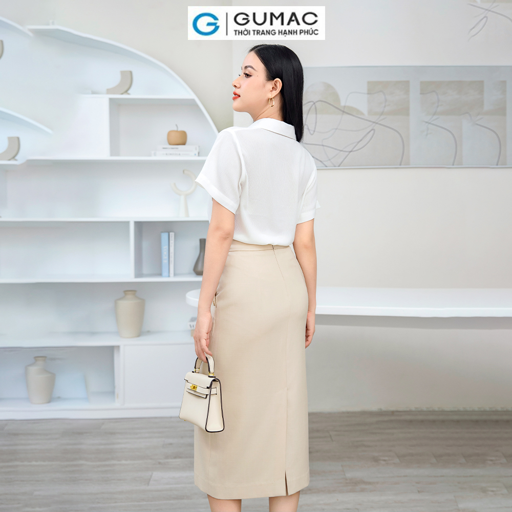 Áo sơ mi nữ tay ngắn GUMAC AD11060